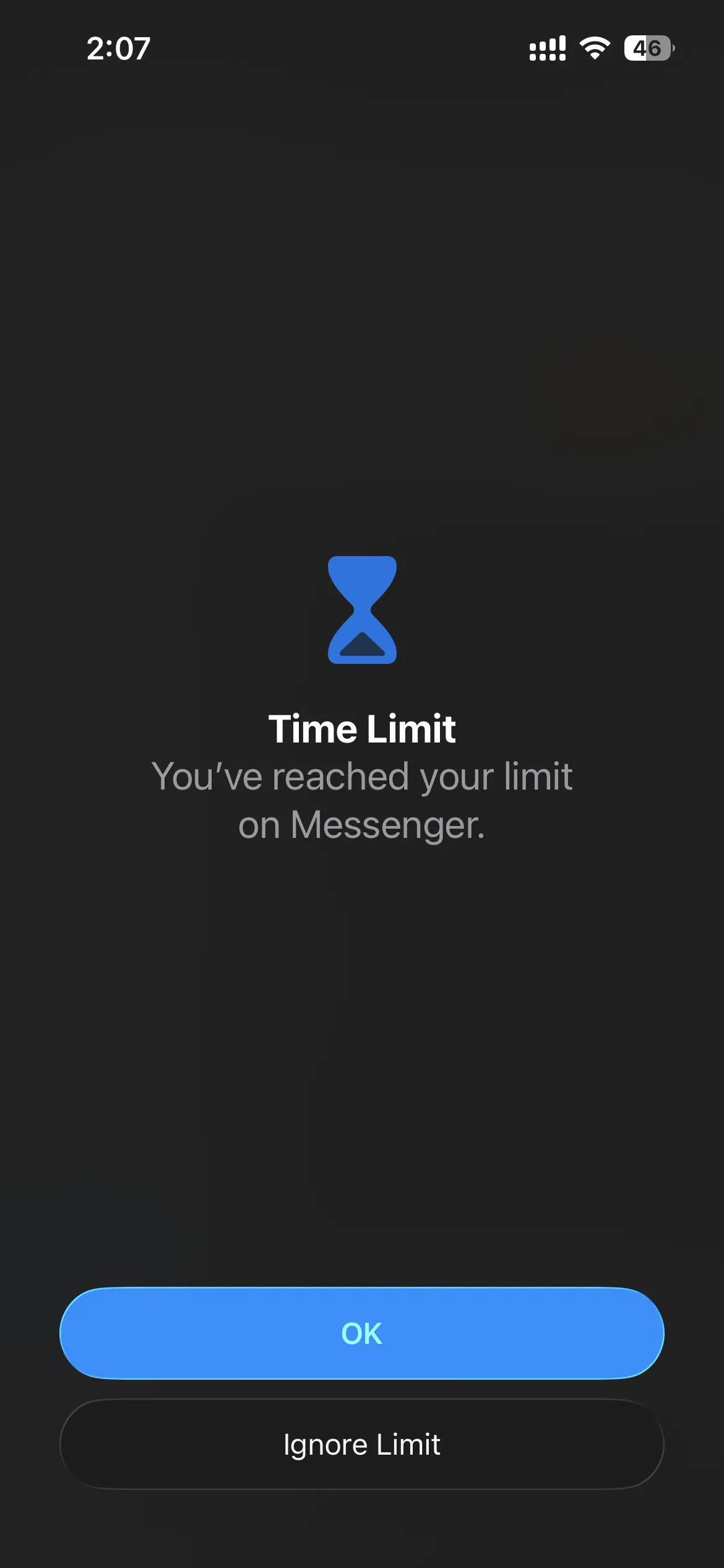 The easy-to-bypass Ignore Limit button on iPhone Screen Time